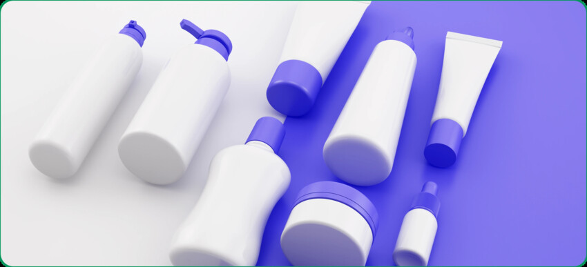 Toothpaste tubes on a straight surface
